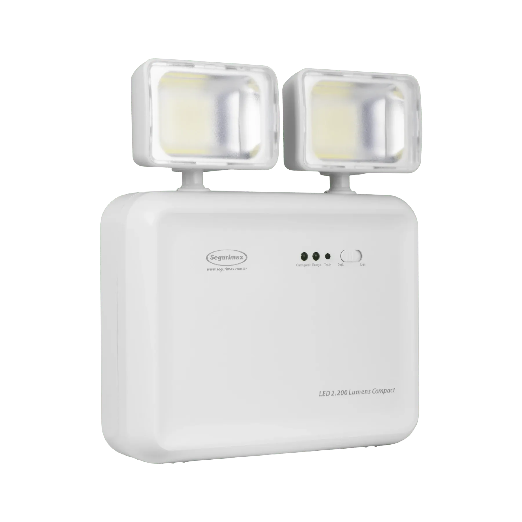 Foto de produto: luminária de emergência LED, vista em ângulo